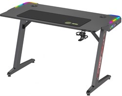 Стол игровой Cactus CS-GTZ-BK-RGB столешница ДСП черный каркас черный, столешница 120x60 см - фото 24068