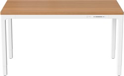 Стол для компьютера Cactus CS-ET-WWD столешница МДФ белый дуб молочный каркас белый, столешница 160x80 см - фото 24152
