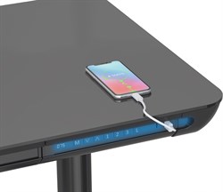 Стол для компьютера Cactus CS-EGD-BK-LED столешница закаленное стекло черный каркас черный, столешница 120x60 см - фото 24177