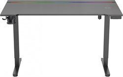 Стол для компьютера Cactus CS-EDXL-GBK столешница МДФ черный карбон каркас черный, столешница 140x60 см - фото 24182