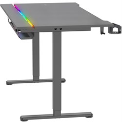 Стол для компьютера Cactus CS-EDXL-GBK столешница МДФ черный карбон каркас черный, столешница 140x60 см - фото 24184