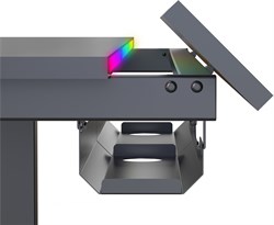 Стол для компьютера Cactus CS-EDXL-GBK столешница МДФ черный карбон каркас черный, столешница 140x60 см - фото 24190