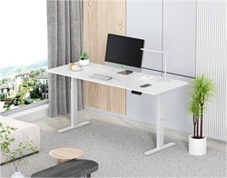 Подстолье Cactus CS-EDLF-WT каркас белый, возможные размеры столешницы: ширина 120-200 см, глубина 60-80 см - фото 24258