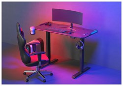 Стол Cactus CS-ED-GBK столешница МДФ карбон каркас черный, столешница 120x60 см - фото 24267