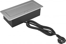 Розетка Cactus CS-SOCKET-EU3-GYBK для столешницы 26.5x11.8x6.5см серый - фото 24364