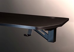 Стол игровой Cactus CS-GMD-BK-RGB столешница МДФ черный каркас черный 136x60x75см - фото 24370