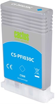 Струйный картридж Cactus CS-PFI030C (PFI-030C) голуб.пигм. для Canon imagePROGRAF TA-20, 30 (55 мл) - фото 24539
