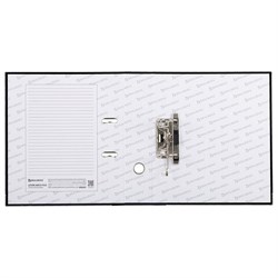 Папка-регистратор Brauberg, покрытие пластик, 75 мм, прочная, с уголком, черная - фото 24874