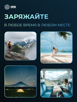 Мобильный аккумулятор Cactus CS-PBFSDA-20000 20000mAh 4.5A USB-A/2xUSB-C черный - фото 24941