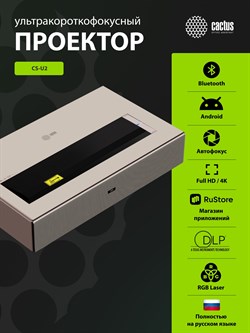 Проектор Cactus CS-U2.WT DLP 800Lm ANSI (1920x1080) 15000:1 ресурс лампы:50000часов 2xUSB typeA 2xHDMI 1.78кг - фото 25028