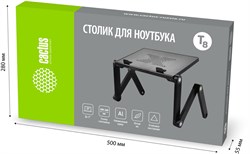 Стол для ноутбука Cactus CS-LS-T8-C черный 26x38см - фото 26523