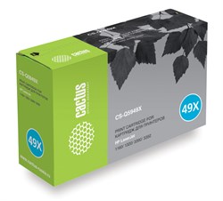 Лазерный картридж Cactus CS-Q5949X (HP 49X) черный увеличенной емкости для HP LaserJet 1320, 1320n, 1320nw, 1320t, 1320tn, 3390, 3392 (6'000 стр.) - фото 8906