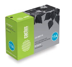 Лазерный картридж Cactus CS-Q6511A (HP 11A) черный для HP LaserJet 2400 series, 2410, 2410n, 2420, 2420D, 2430, 2430dtn, 2430n, 2430t (6'000 стр.) - фото 8974