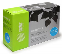 Лазерный картридж Cactus CS-Q6511X (HP 11X) черный увеличенной емкости для HP LaserJet 2400 series, 2410, 2410n, 2420, 2420d, 2420dn, 2420n, 2430, 2430dtn, 2430n, 2430t, 2430tn (12'000 стр.) - фото 8978