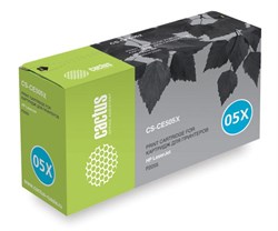 Лазерный картридж Cactus CS-CE505XS (HP 05X) черный увеличенной емкости для HP LaserJet P2050, P2055, P2055d, P2055dn, P2055x (6'500 стр.) - фото 9058