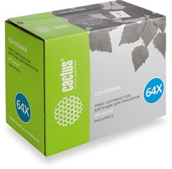 Лазерный картридж Cactus CS-CC364XS (HP 64X) черный увеличенной емкости для HP LaserJet P4010, P4015, P4015dn, P4015n, P4015tn, P4015x, P4510, P4515, P4515n, P4515tn, P4515x, P4515xm (24'000 стр.) - фото 9111