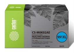 Струйный картридж Cactus CS-M0K02AE (HP 991) черный увеличенной емкости для HP PageWide 755dn, MFP 774dn, 779dn, Pro 750dw, 772dn (465 мл)