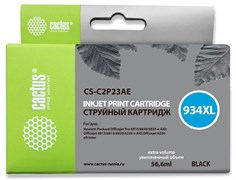 Струйный картридж Cactus CS-C2P23AE (HP 934XL) черный увеличенной емкости для HP OfficeJet Pro 6230 ePrinter, Pro 6830 eAll in One (56,6 мл.)
