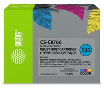 Струйный картридж Cactus CS-C8766 (HP 135) цветной для HP DeskJet 5740, 6540, 9800; OfficeJet 100, K7100; PhotoSmart 2570, 385, 475, 7850, 8050, 8100, 8700, С3100, С4100, D5060, PRO B8350; PSC 1503, 1510, 1600, 1610, 2350 (18 мл)