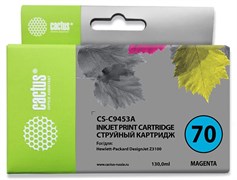 Струйный картридж Cactus CS-C9453A (HP 70) пурпурный для HP DesignJet Z2100, Z2100gp, Z3100, Z3100gp, Z3100ps gp, Z3200, Z3200ps, Z5200, Z5400 ePrinter, Z5400ps PostScript (130 мл)