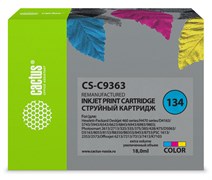 Струйный картридж Cactus CS-C9363 (HP 134) цветной для HP DeskJet 5740, 6540, 9800; OfficeJet 100, K7100; PhotoSmart 2570, 385, 475, 7850, 8050, 8100, 8700, D5063, PRO B8350; PSC 1600, 1610, 2350 (18 мл)
