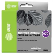 Струйный картридж Cactus CS-LC970BK (LC970BK) черный для принтеров Brother DCP 135, DCP 135c, DCP 150, DCP 150c, DCP 153c, DCP 157c, DCP 750cn, MFC 235, MFC 235c, MFC 260, MFC 260c (22,6 мл)