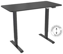 Стол Cactus CS-ED-BBK столешница МДФ черный, каркас черный, столешница 120x60 см