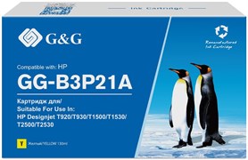 Струйный картридж G&G GG-B3P21A (№727) желтый для HP DJ T920, T1500 (130 мл)