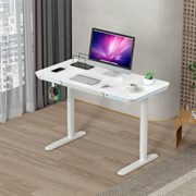 Стол для компьютера Cactus CS-EGD-WT-LED столешница закаленное стекло белый каркас белый, столешница 120x60 см