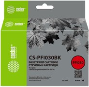 Струйный картридж Cactus CS-PFI030BK (PFI-030BK) черный пигментный для Canon imagePROGRAF TA-20, 30 (55 мл)