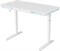 Стол для компьютера Cactus CS-EGD-WT-LED столешница закаленное стекло белый каркас белый, столешница 120x60 см - фото 24193