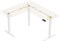 Стол для компьютера Cactus CS-EDXL-WWD угловой подъёмный столешница МДФ белый дуб каркас белый, длины сторон 140 и 160 см, глубина 60 см - фото 24214